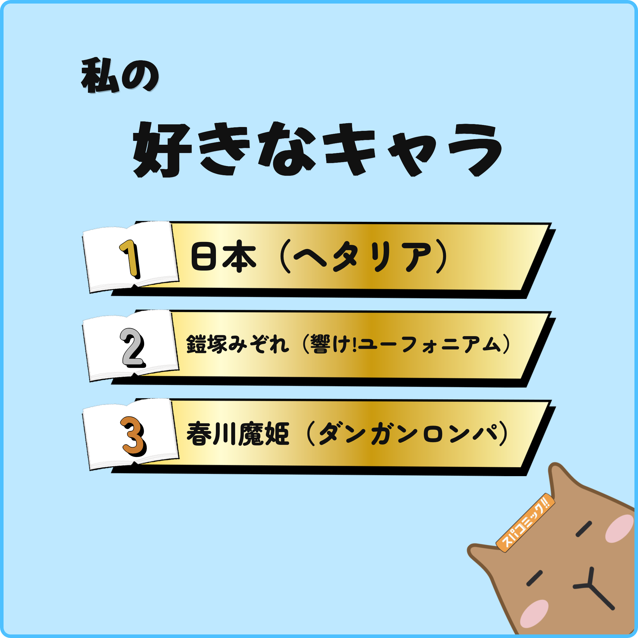 私の好きなキャラ