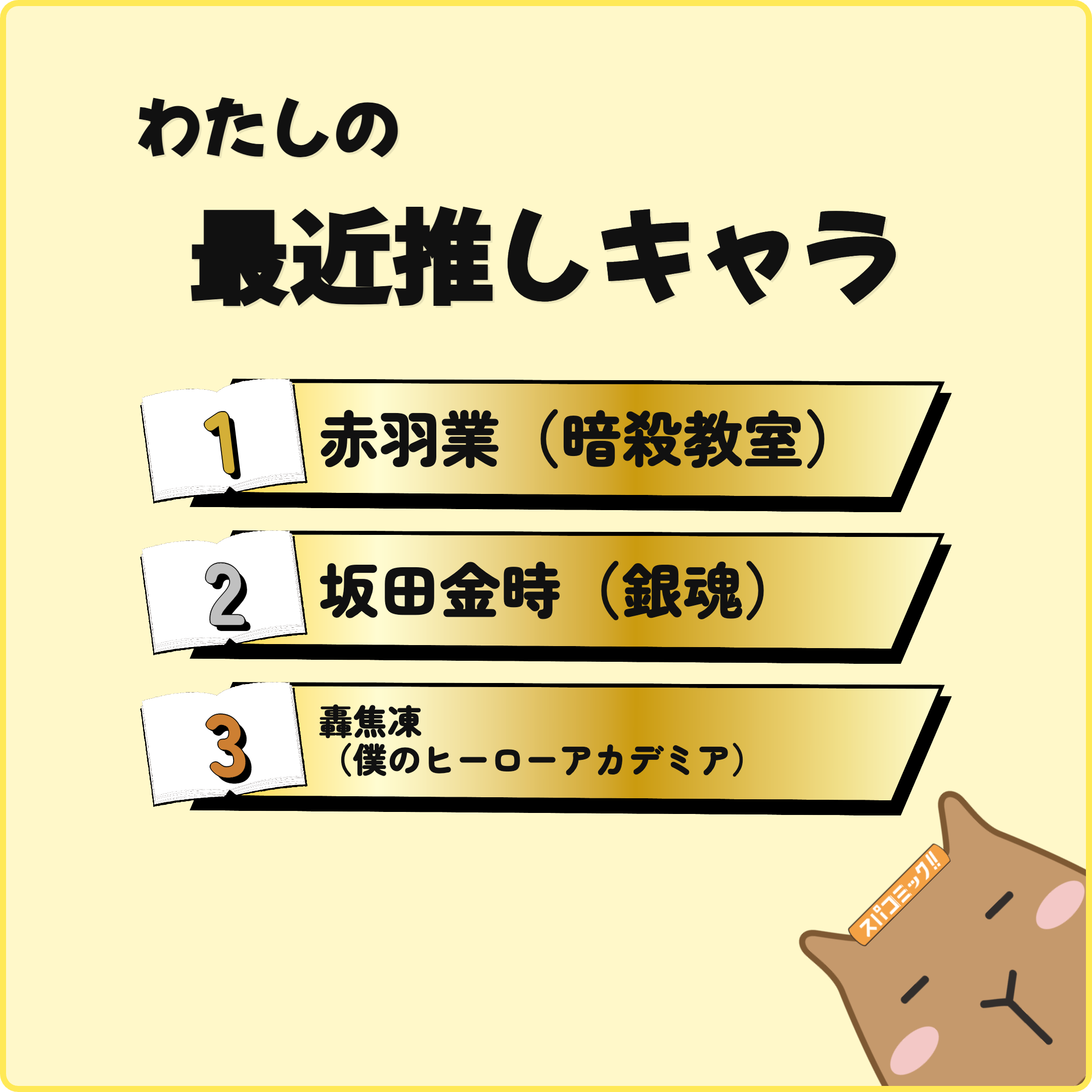 わたしの最近推しキャラ