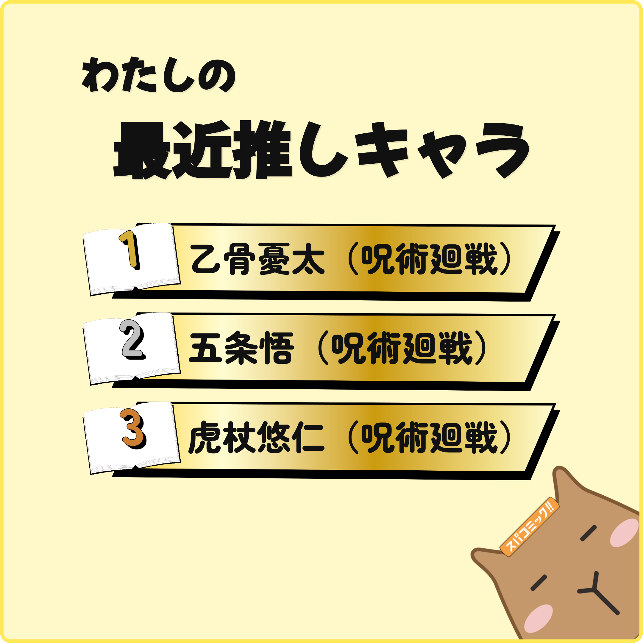 わたしの最近推しキャラ