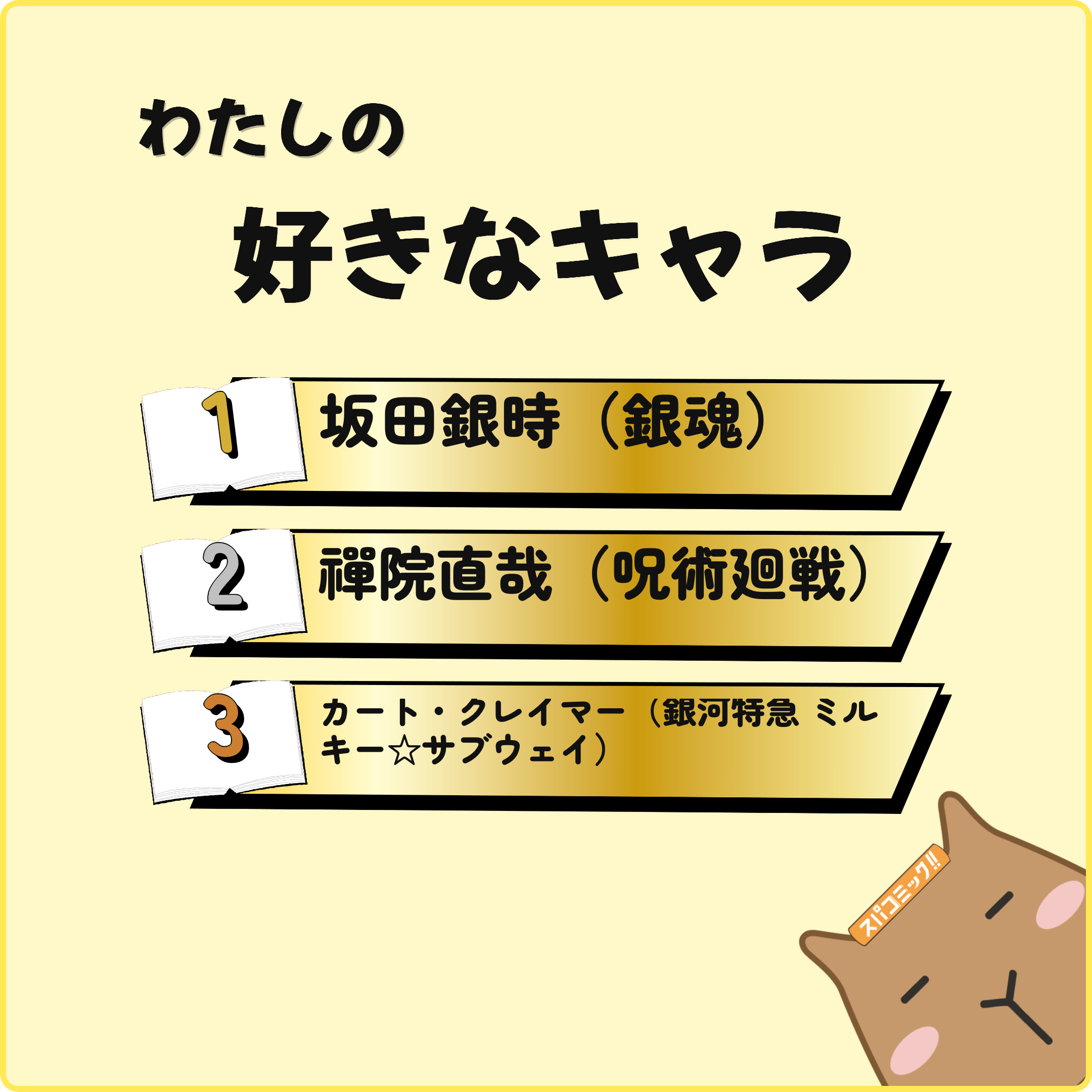 わたしの好きなキャラ