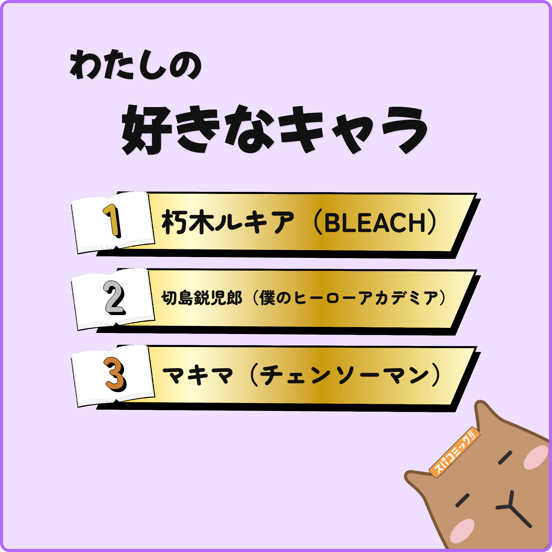 わたしの好きなキャラ