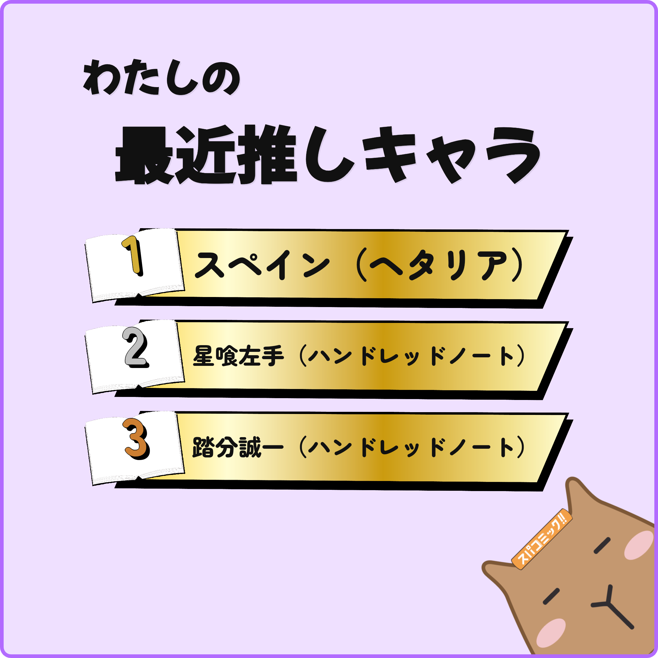 わたしの最近推しキャラ