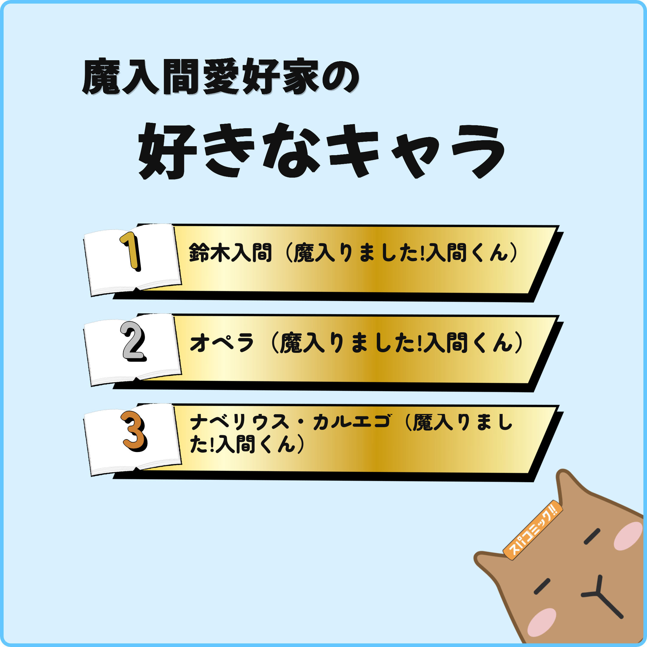 魔入間愛好家の好きなキャラ