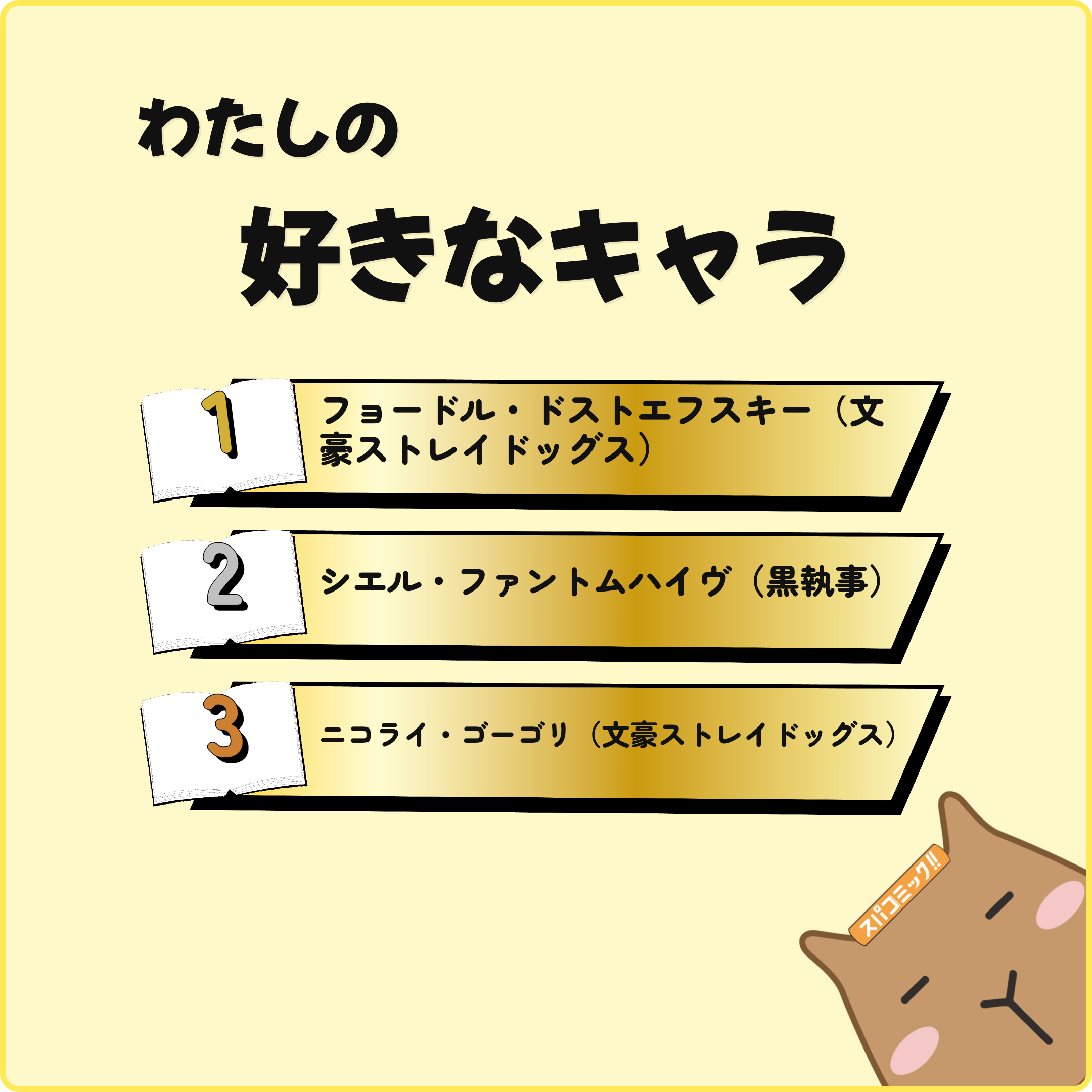 わたしの好きなキャラ