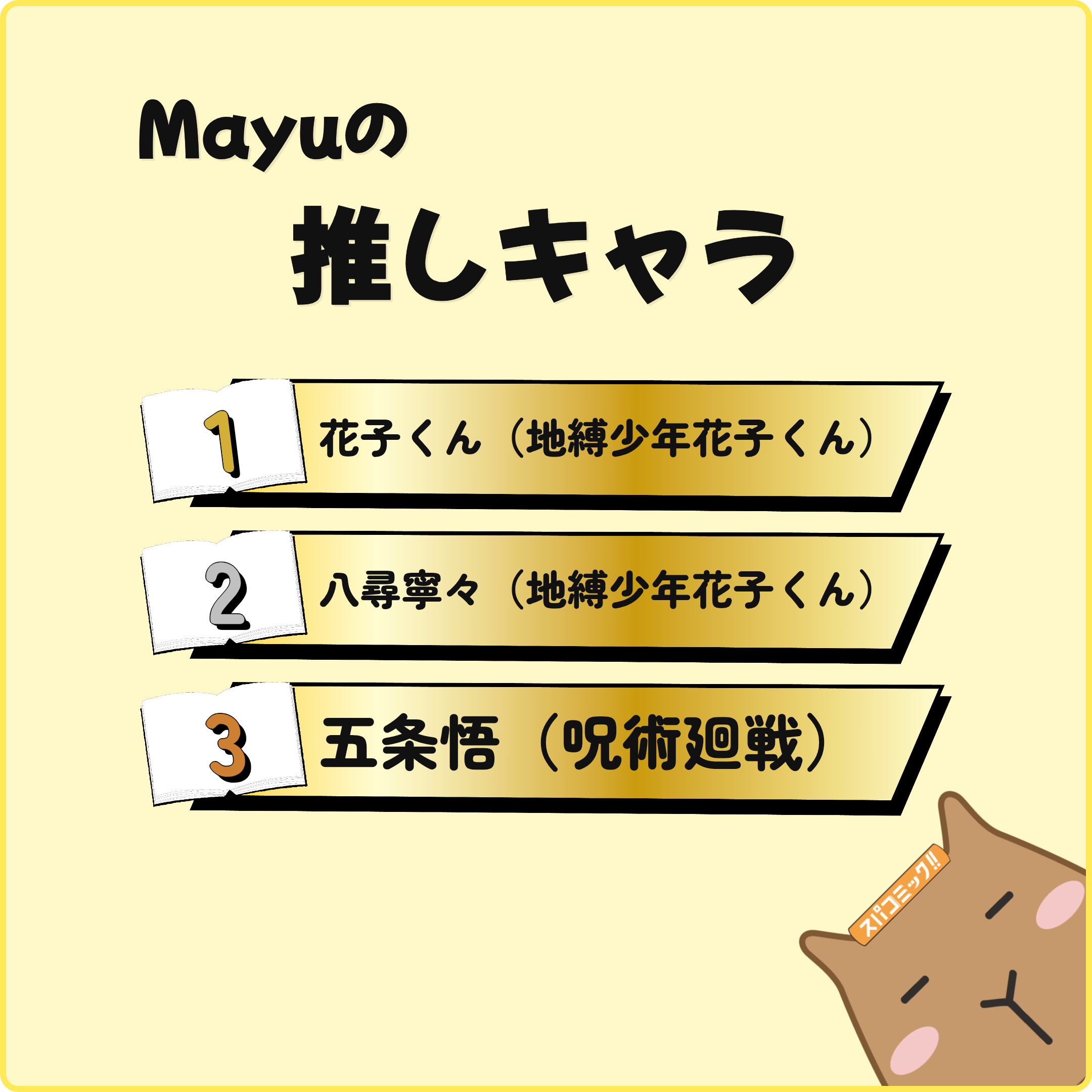 Mayuの推しキャラ