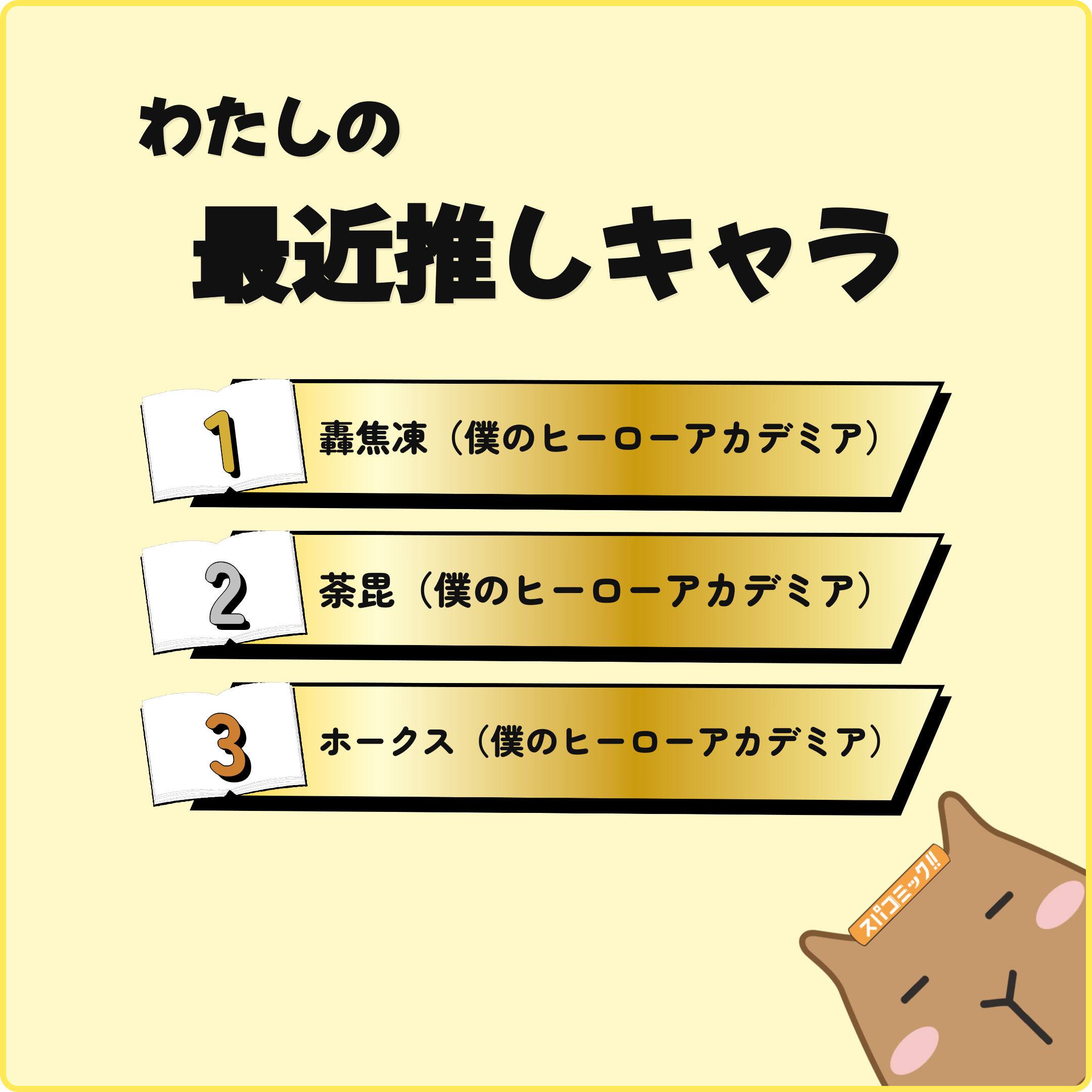 わたしの最近推しキャラ
