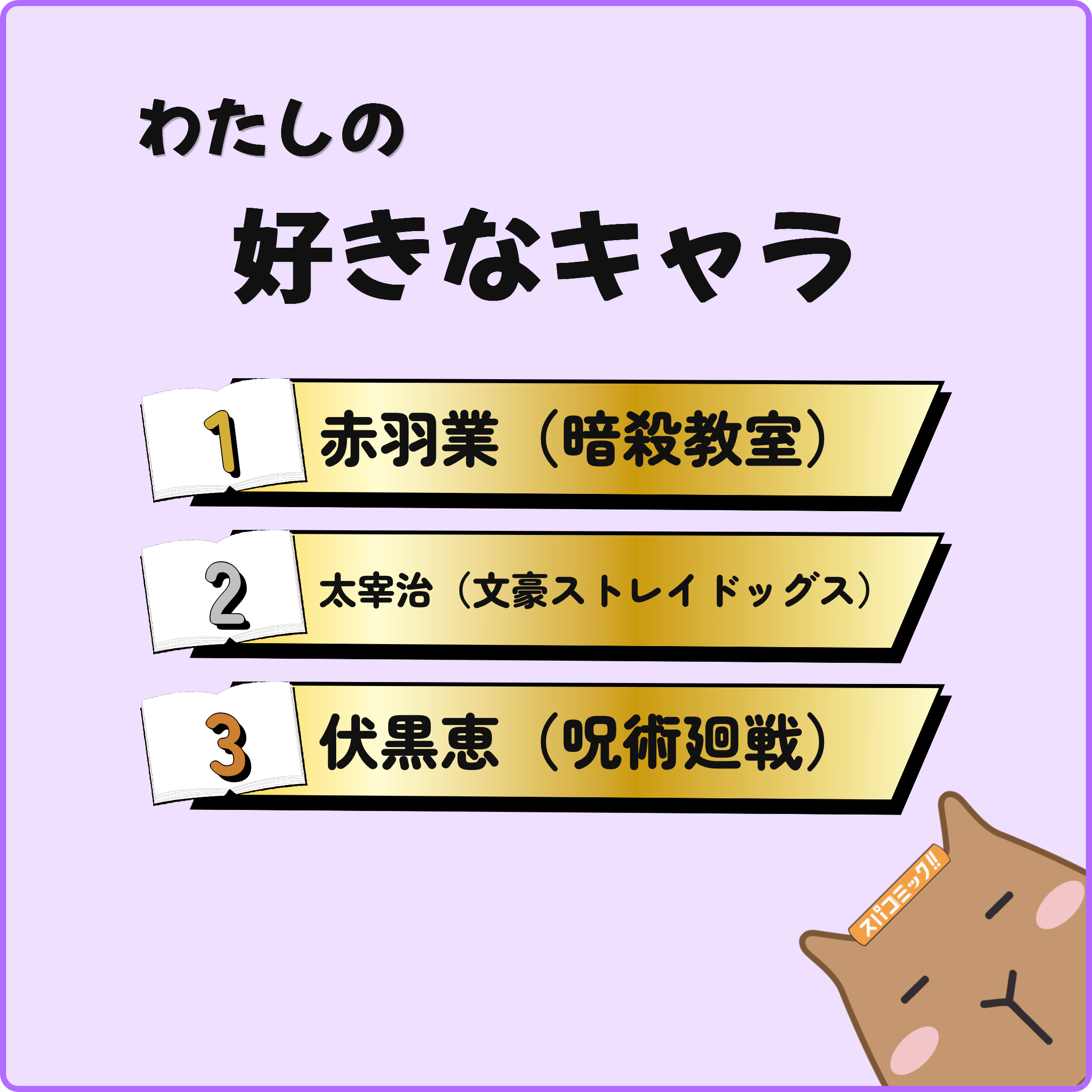 わたしの好きなキャラ