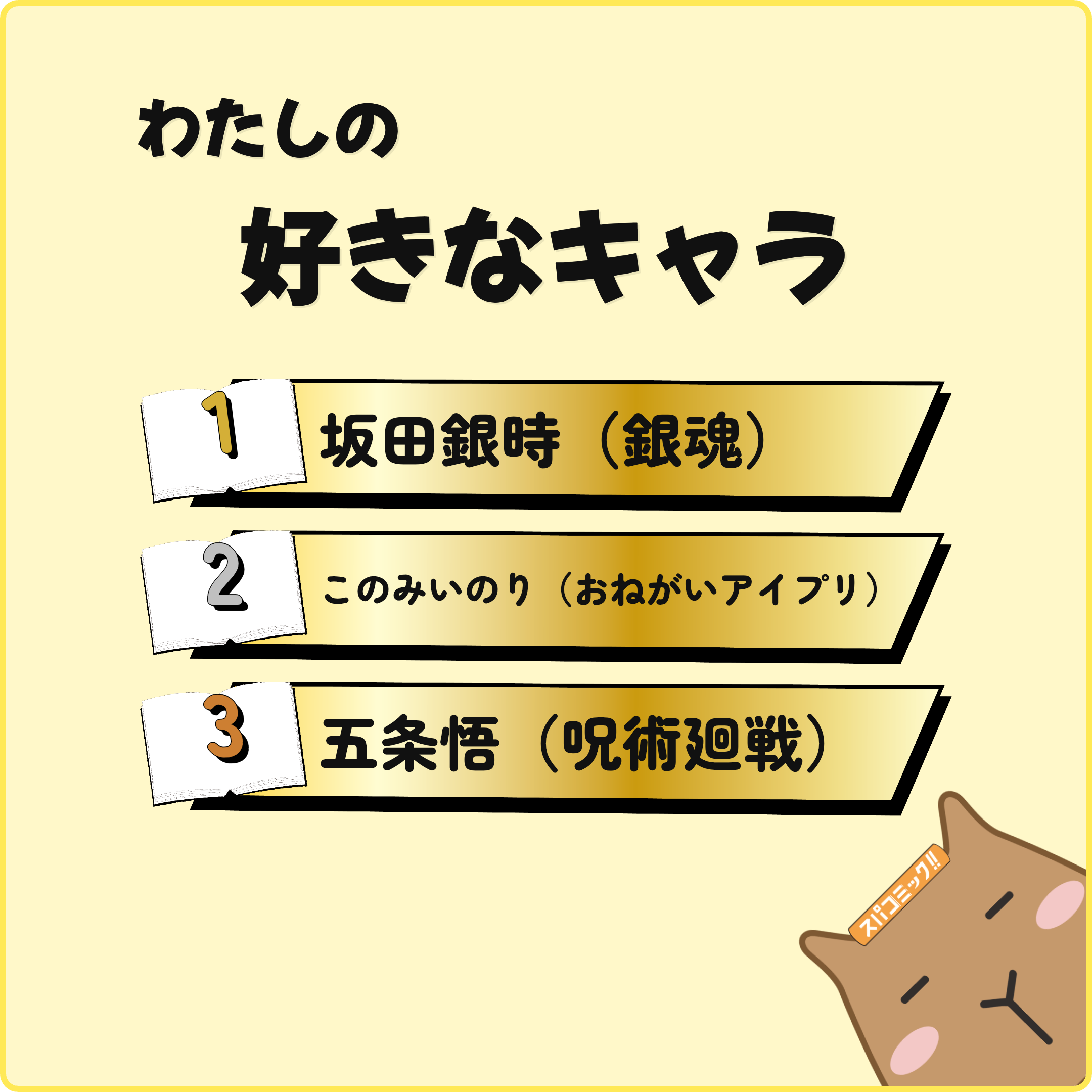 わたしの好きなキャラ
