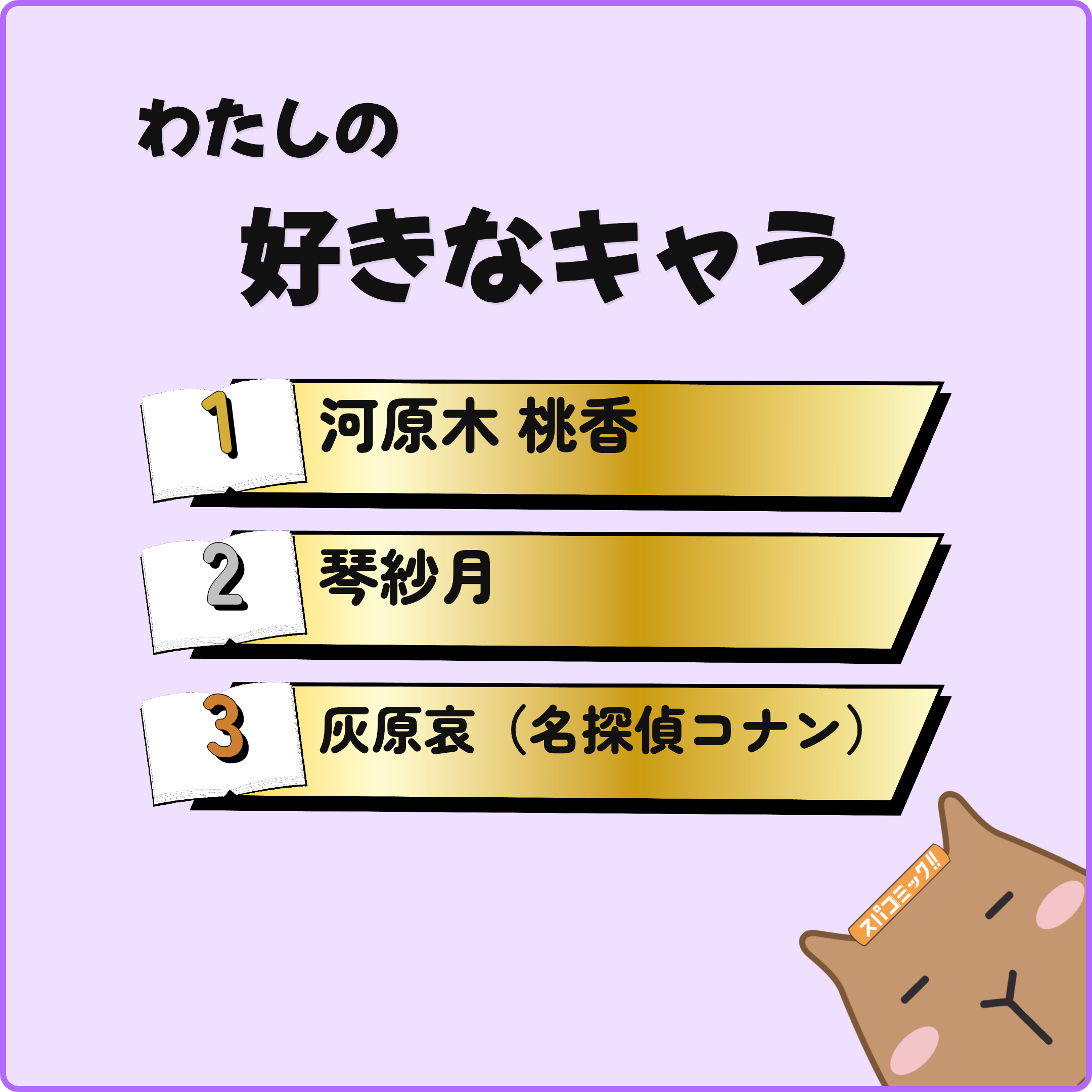 わたしの好きなキャラ