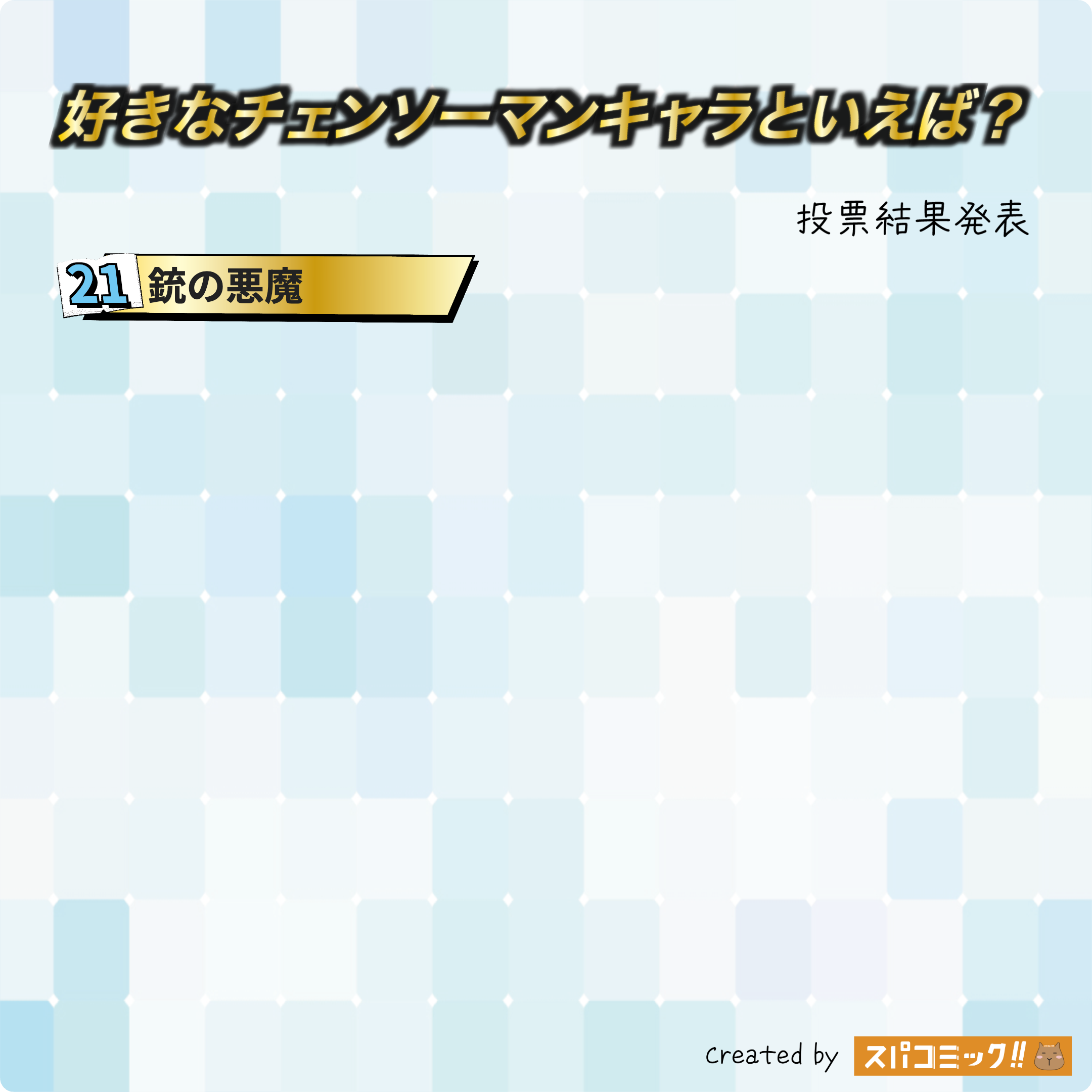 好きなチェンソーマンキャラといえば？ 21〜21位